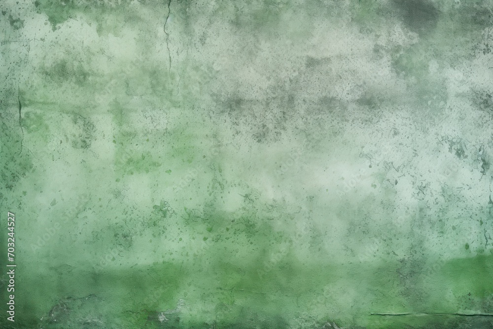 Green background on cement floor texture 