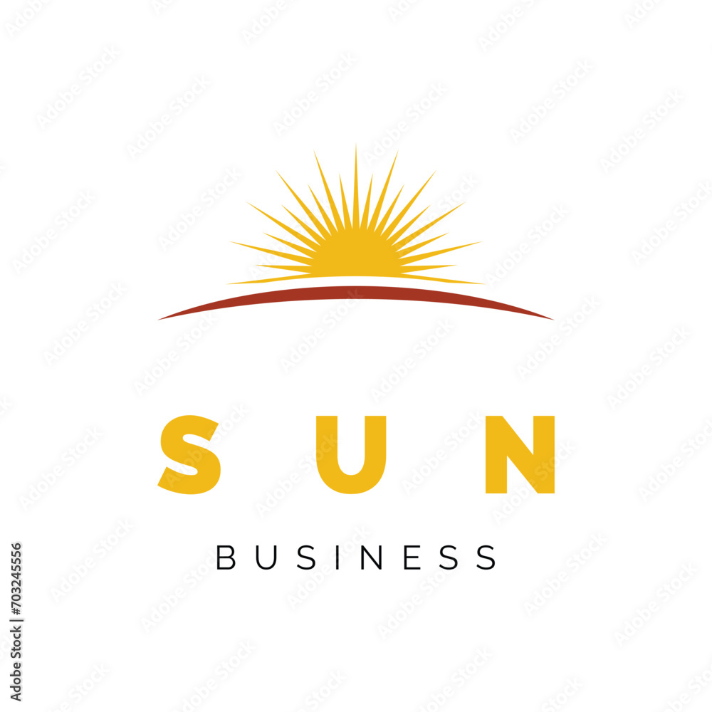 Obraz premium Sun Icon Logo Design Template