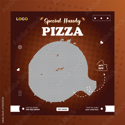 Vector Attractive Modern Social Media Food Post Template 