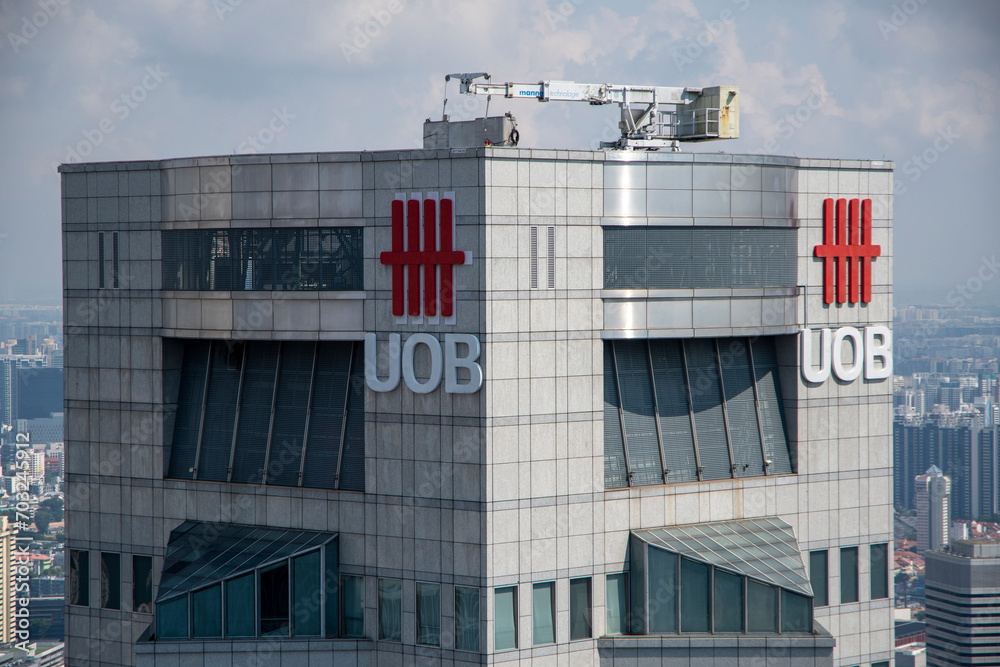 Ub One UOB Plaza One tower in downtown of Singapore Stock Photo | Adobe Stock