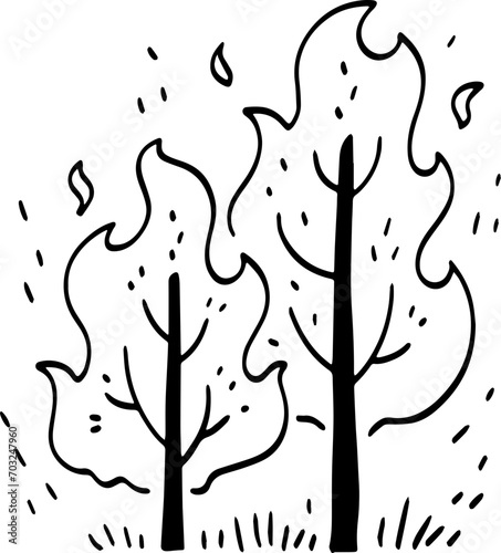 cartoon wildfire drawing.