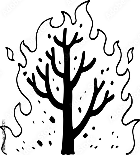 cartoon wildfire drawing.
