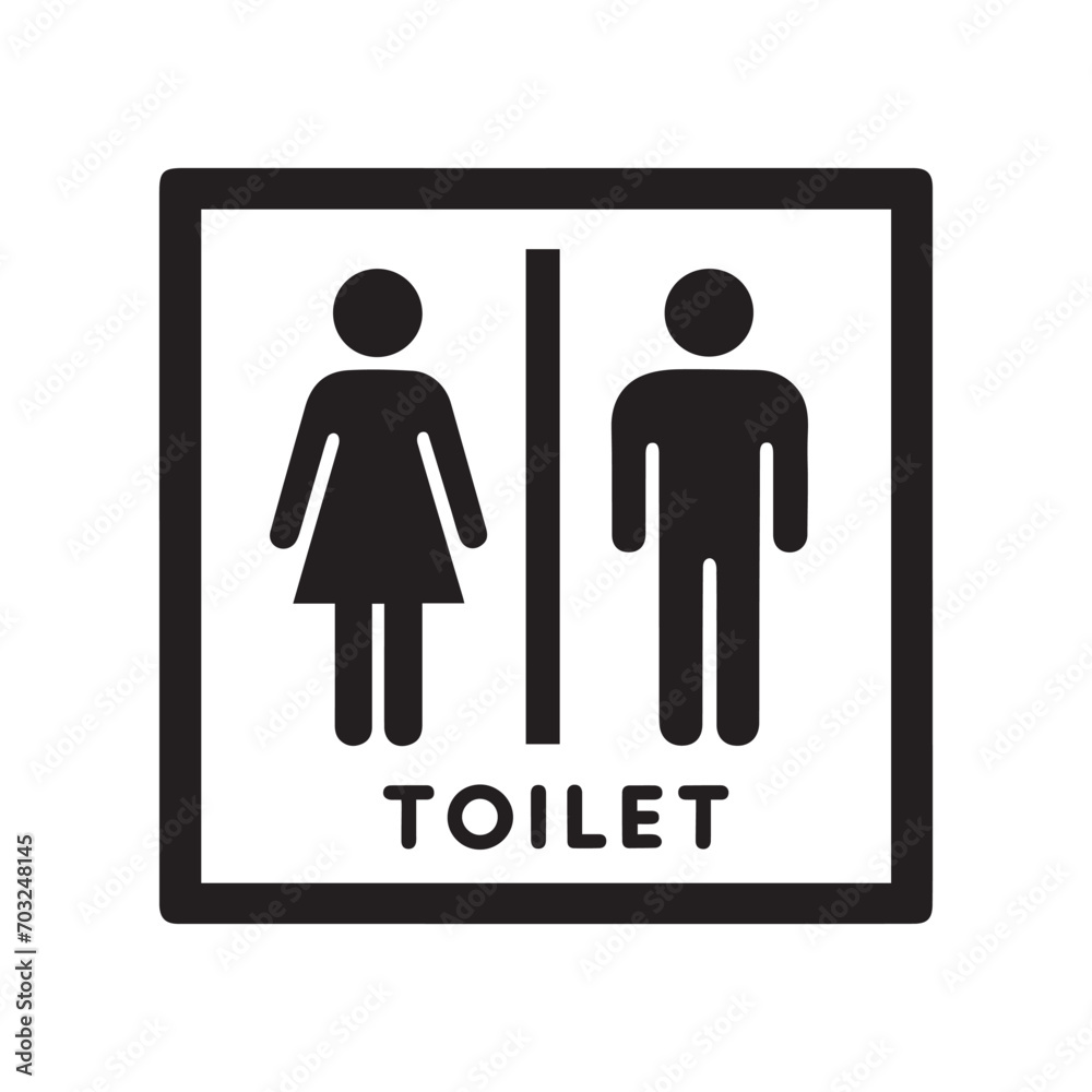 Toilets vector icon. flat toilet symbol. The illustration of the toilet includes figures of ladies and gentlemen. Toilets vector icon. flat toilet symbol. The illustration of the toilet includes figures of ladies and gentlemen.