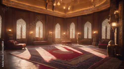 Fantasy fairytale Arabian palace interior