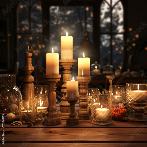 Candle light fancy table