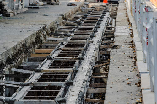 Formwork is molds into which concrete or similar materials are either precast or cast-in-place. © eric1207cvb