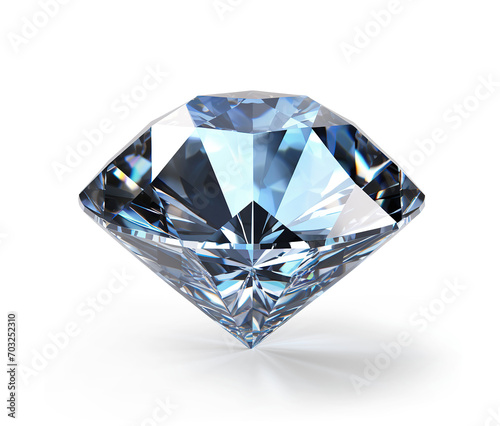 Diamond. Cut out on transparent