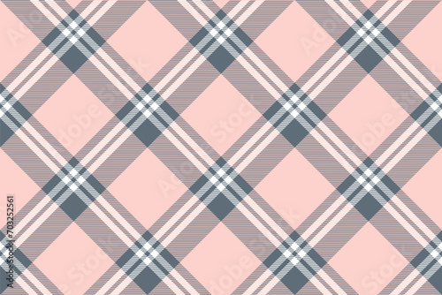 Tartan plaid background, diagonal check seamless pattern. Vector fabric texture for textile print, wrapping paper, gift card, wallpaper.