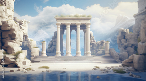 Fantasy ancient greek temple photo