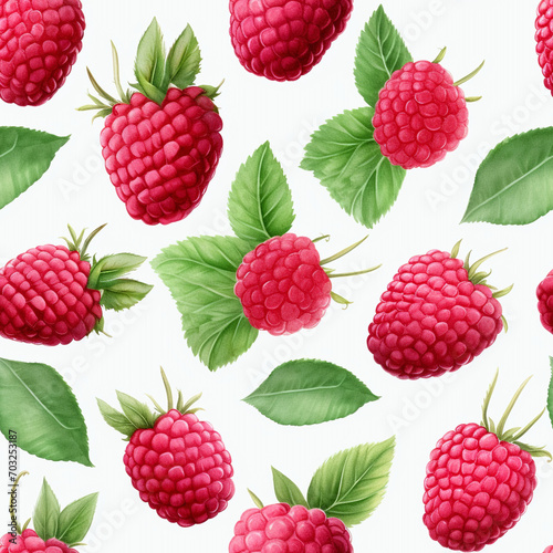 Seamless pattern raspberry