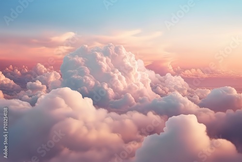 the sky above the clouds has lots of clouds and light blue photo