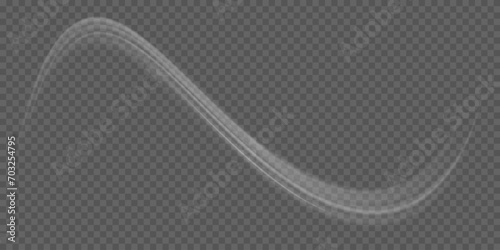 white blur trail wave, wavy line of light speed