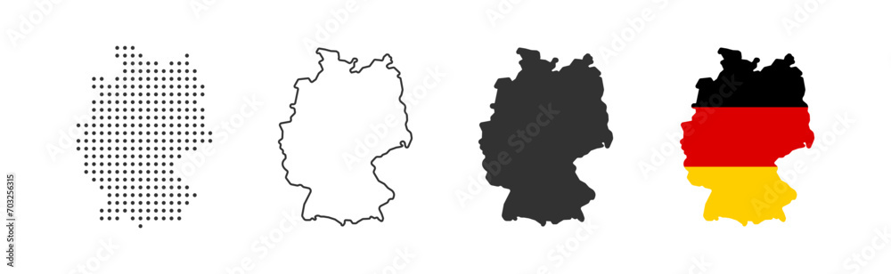 Germany map icon. Germany border. Country flag sign. Europe geography. Vector illustration. Germany map icon. Germany border. Country flag sign. Europe geography. Vector illustration.