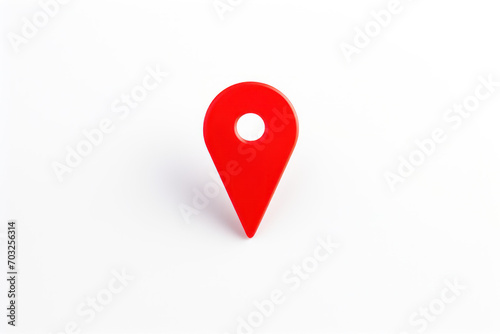 red map localisation pin isolated on white