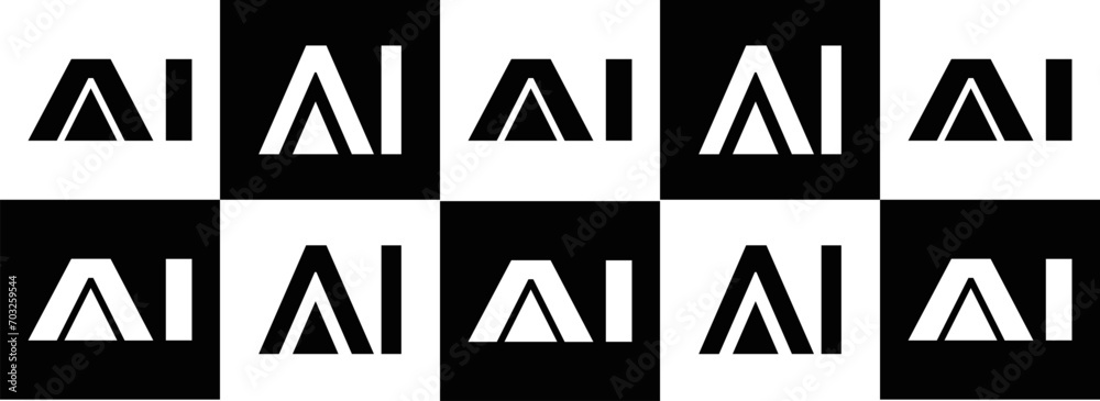AI logo. AI set , A I design. White AI letter. AI, A I letter logo design. Initial letter AI letter logo set, linked circle uppercase monogram logo. A I letter logo vector design.
AI logo. AI set , A I design. White AI letter. AI, A I letter logo design. Initial letter AI letter logo set, linked circle uppercase monogram logo. A I letter logo vector design.