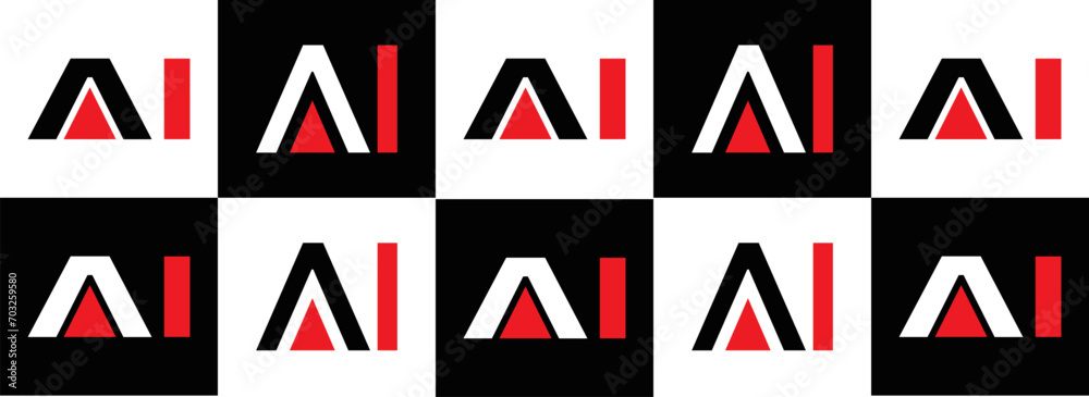 AI logo. AI set , A I design. White AI letter. AI, A I letter logo design. Initial letter AI letter logo set, linked circle uppercase monogram logo. A I letter logo vector design.
AI logo. AI set , A I design. White AI letter. AI, A I letter logo design. Initial letter AI letter logo set, linked circle uppercase monogram logo. A I letter logo vector design.
