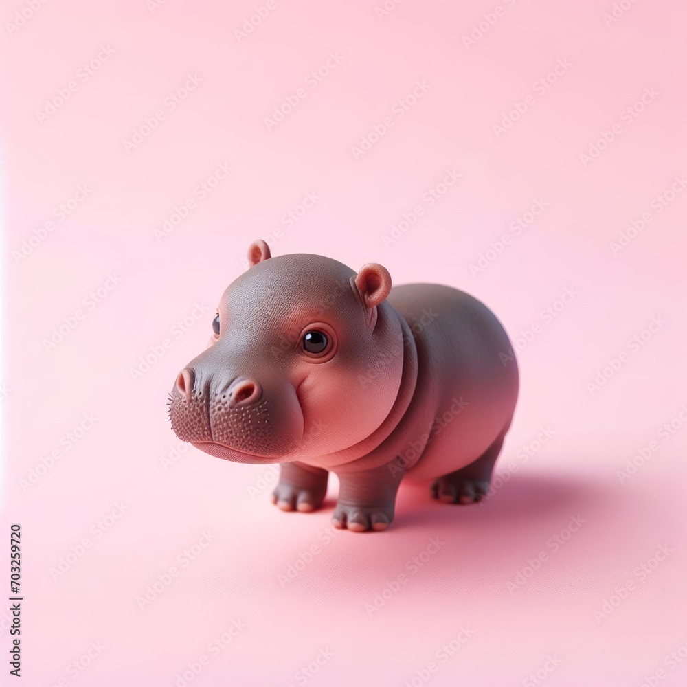 Сute baby gray hippopotamus toy on a pastel pink background. Minimal adorable animals concept. Wide screen wallpaper. Web banner with copy space for design. Сute baby gray hippopotamus toy on a pastel pink background. Minimal adorable animals concept. Wide screen wallpaper. Web banner with copy space for design.