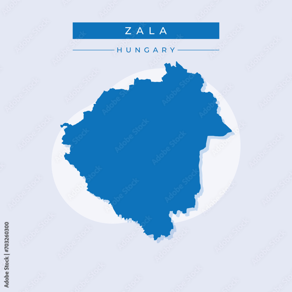 Vector illustration vector of Zala map Hungary