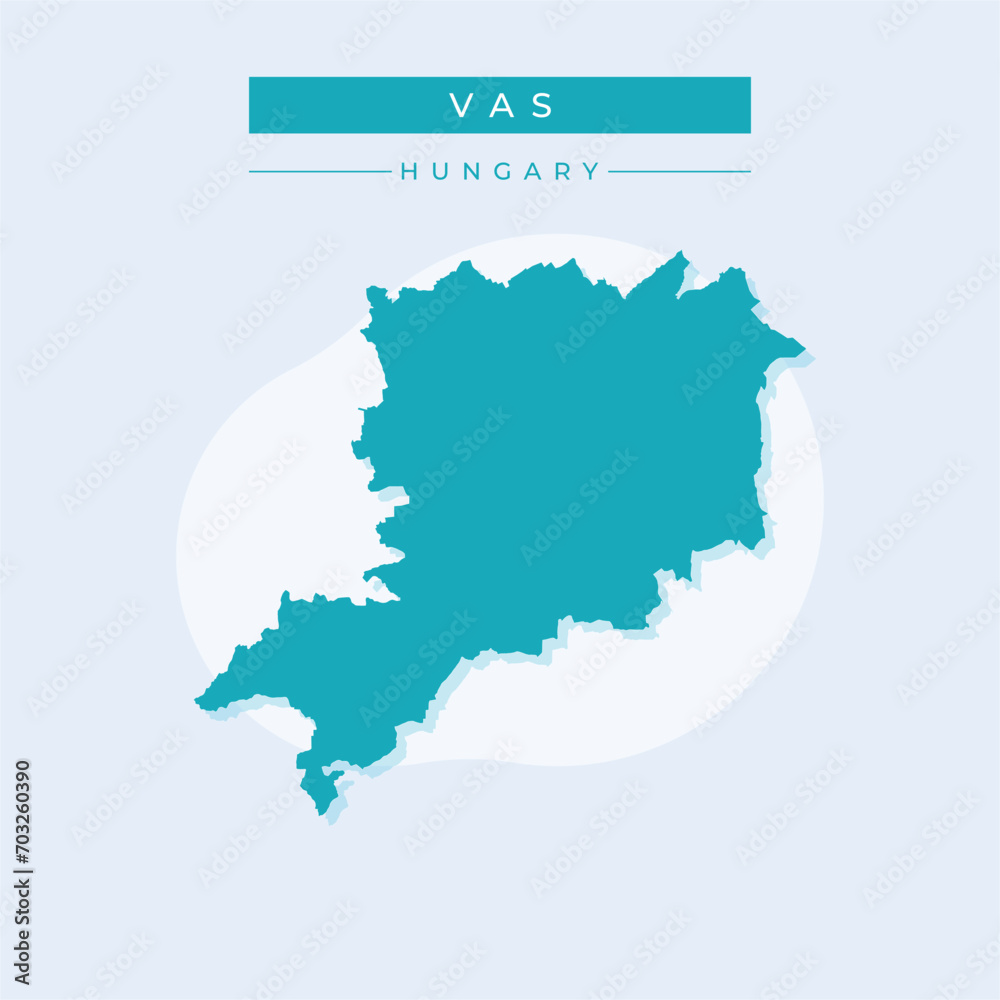 Vector illustration vector of Vas map Hungary Vector illustration vector of Vas map Hungary
