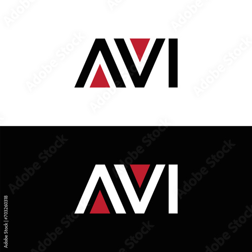 AVI logo. AVI set , A V I design. White AVI letter. AVI, A V I letter logo design. Initial letter AVI letter logo set, linked circle uppercase monogram logo. A V I letter logo vector design. 
