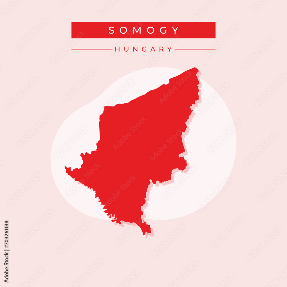 Vector illustration vector of Somogy map Hungary Vector illustration vector of Somogy map Hungary