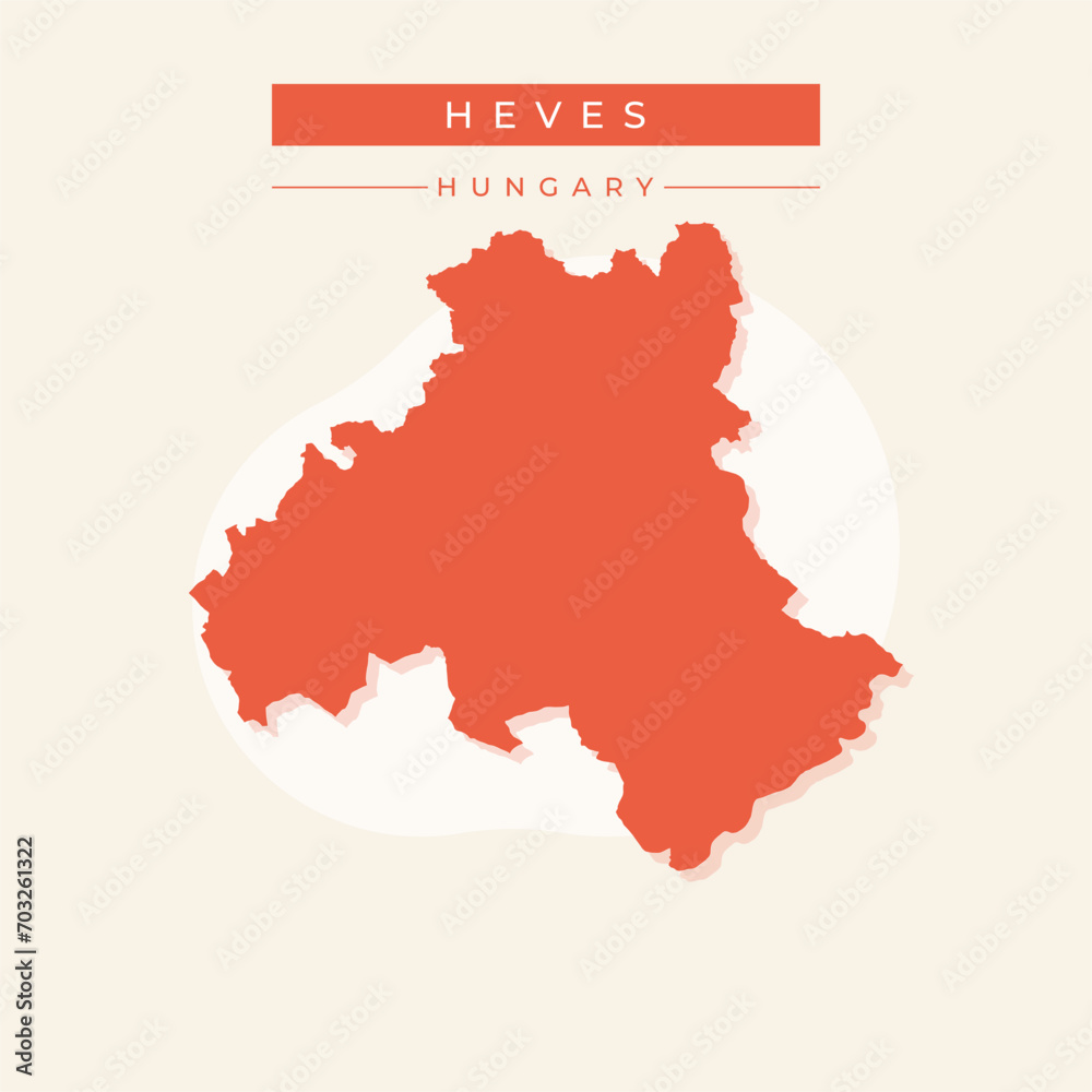 Vector illustration vector of Heves map Hungary Vector illustration vector of Heves map Hungary