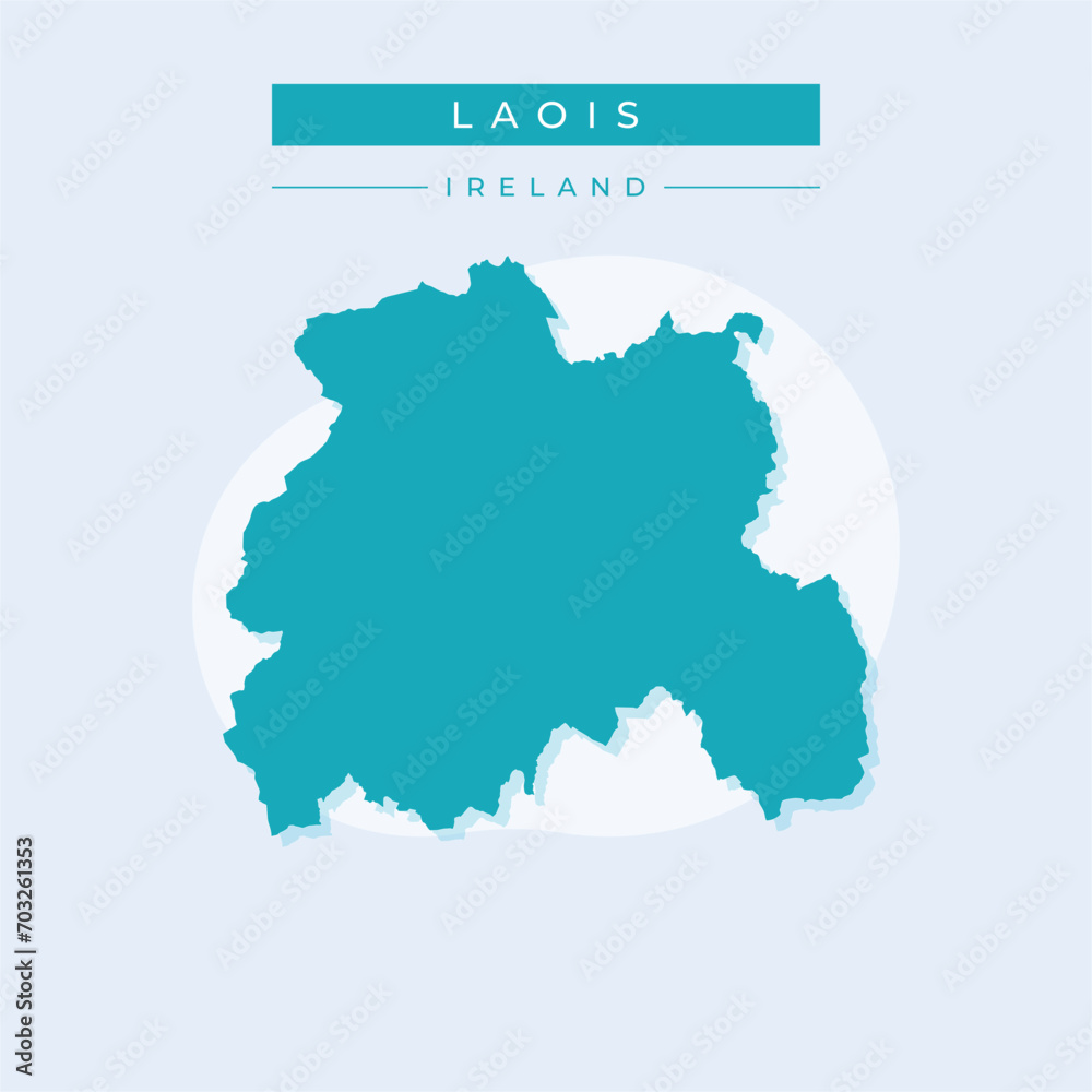 Vector illustration vector of Laois map Ireland