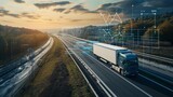 Transport Logistics Technology - transport, truck, logistics, data, transportation, network, technology