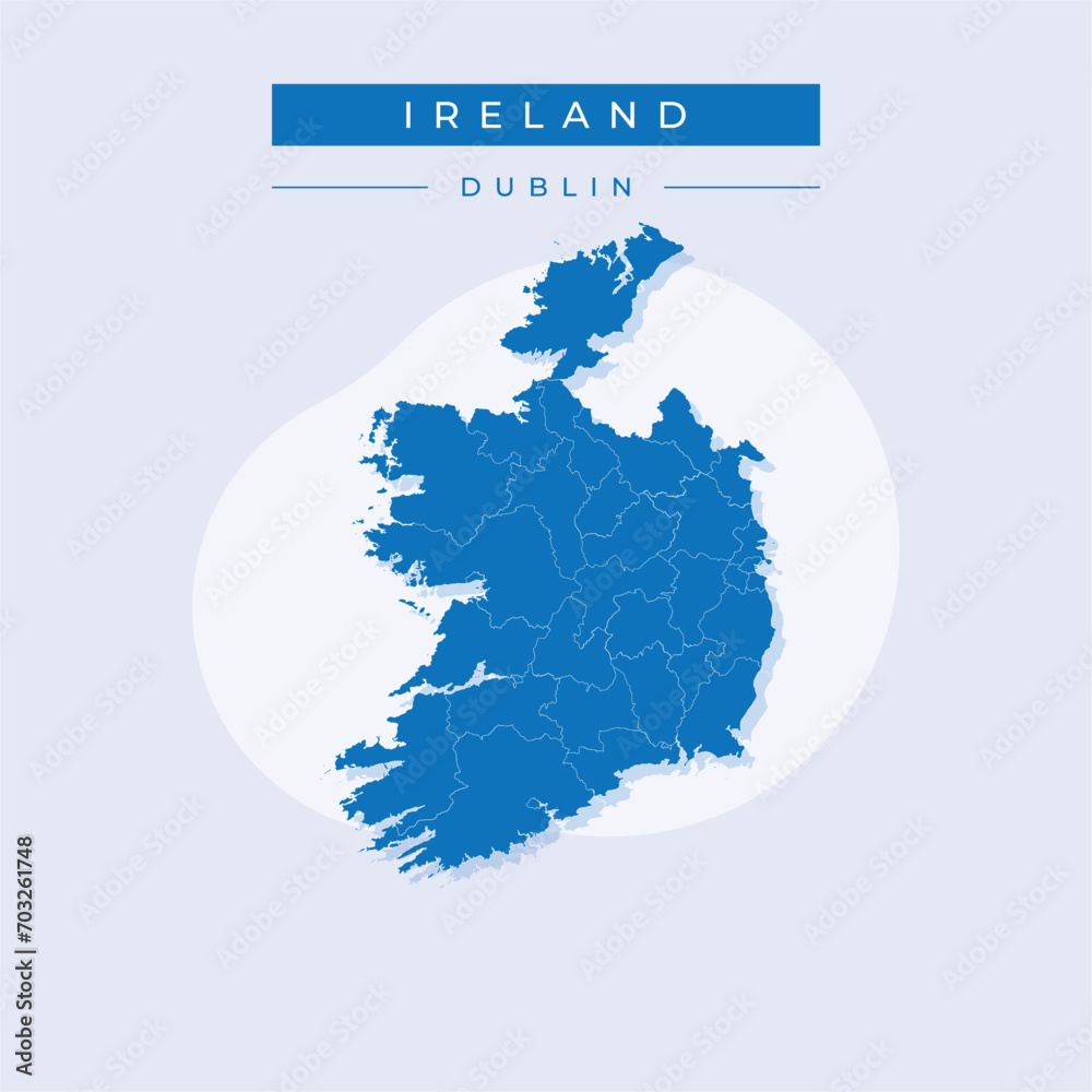 Vector illustration vector of Ireland map Ireland