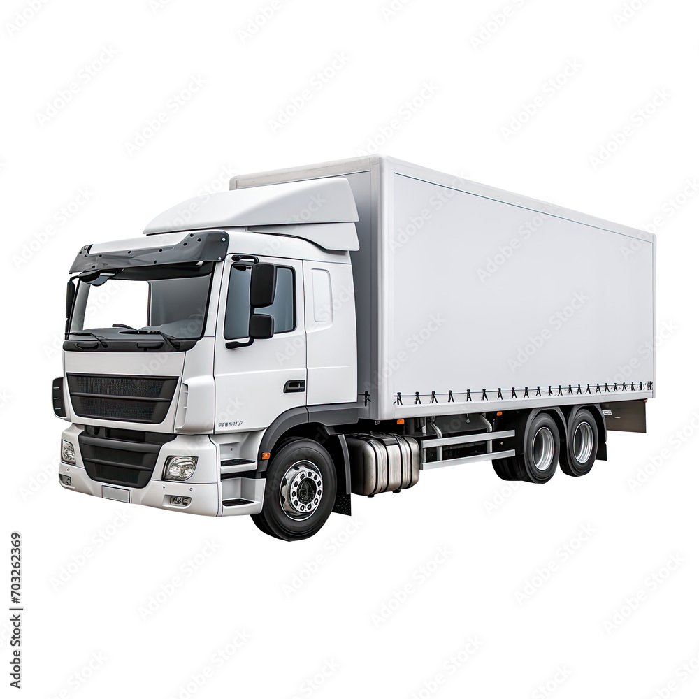 transport truck isolated on transparent background