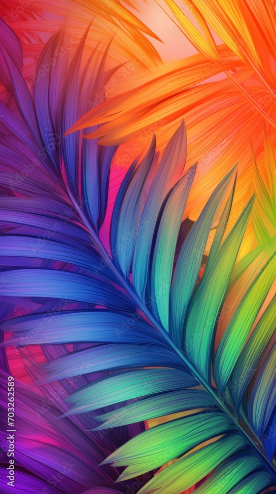 Obraz premium A close up of a multicolored feather