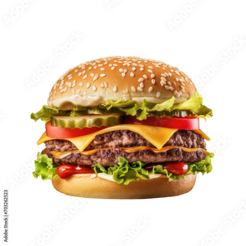 burger isolated on transparent background