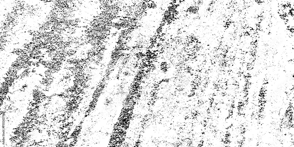 Fototapeta premium Dust overlay distress grungy effect paint. Black and white grunge seamless texture. Dust and scratches grain texture on white and black background.