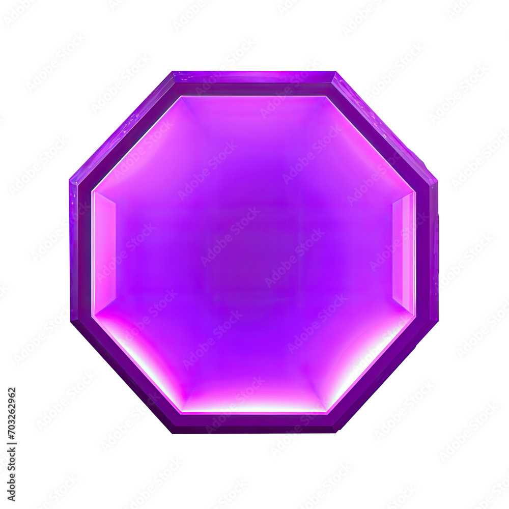 hexagonal shape isolated on transparent background