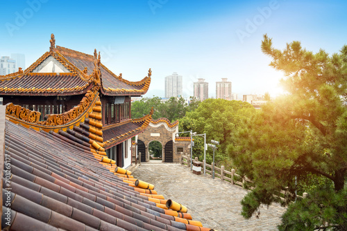 Tianxin Pavilion is an old Chinese pavilion located on the ancient city wall of Changsha  Hunan. 