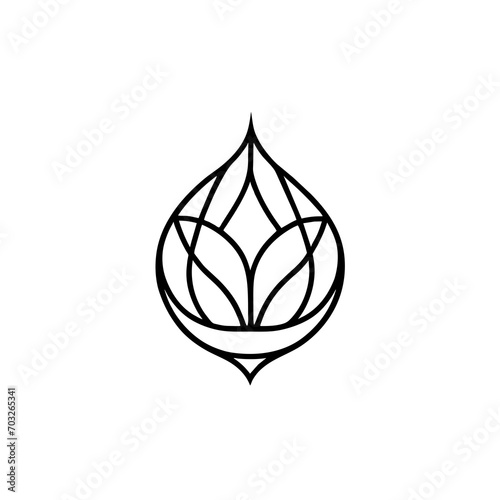 leaf in waterdrop