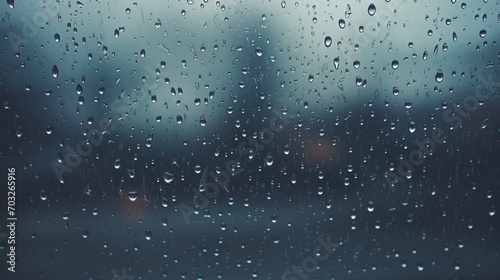 A Window With Rain Drops on It