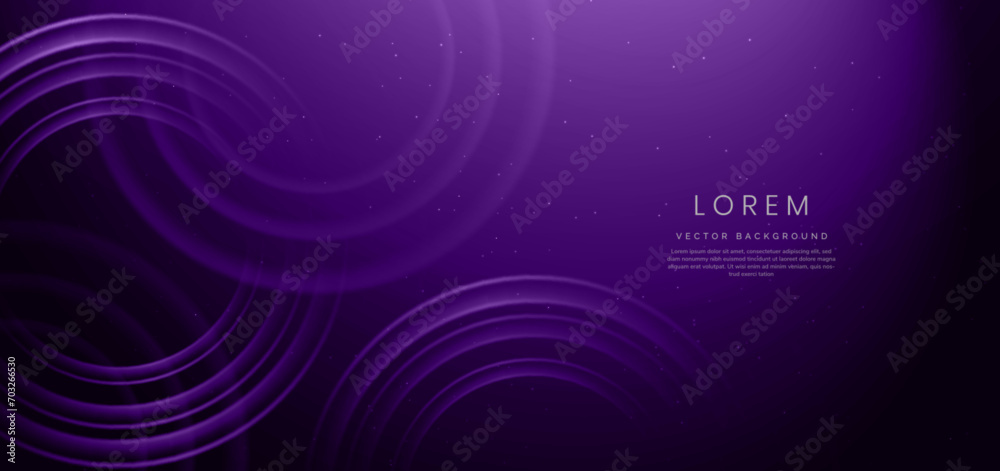 Abstract purple circles lines and lighting glowing particles on dark blue background. Abstract purple circles lines and lighting glowing particles on dark blue background.