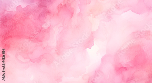 Pink rectangular watercolor background. Valentine's day concept banner. For greeting card or sale