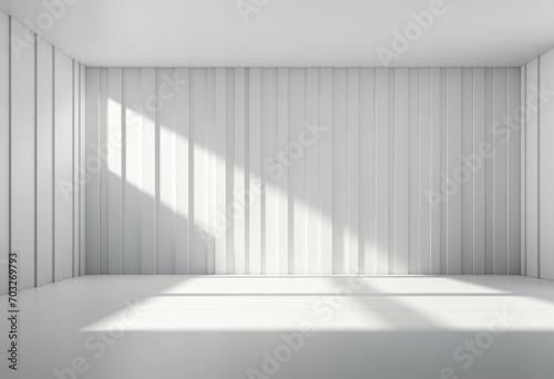 Bright light fills an empty room through a window creating a serene atmosphere, construction image
