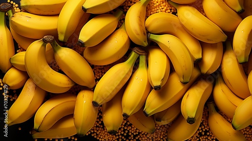 Banana Musa acuminata seamless pattern background photo