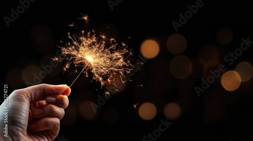 hand with sparkler