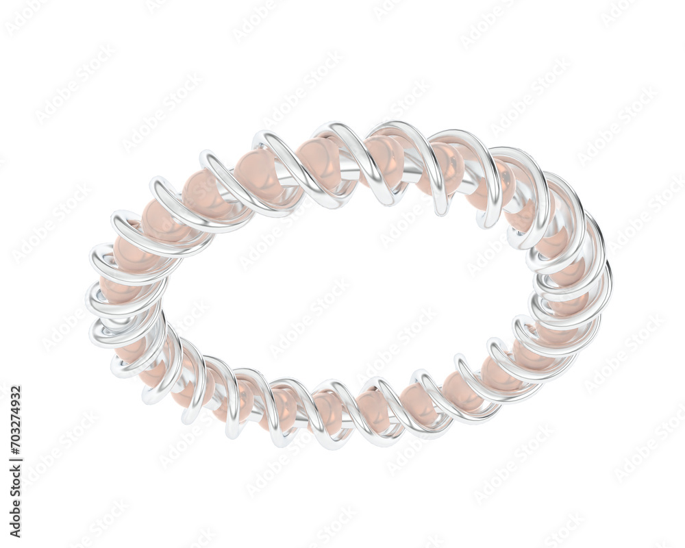 Obraz premium Engagement ring isolated on background. 3d rendering - illustration