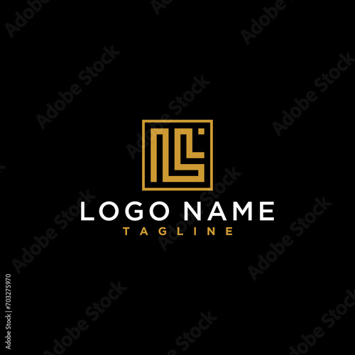 letter ll or l luxury abstract initial square logo design inspiration photo
