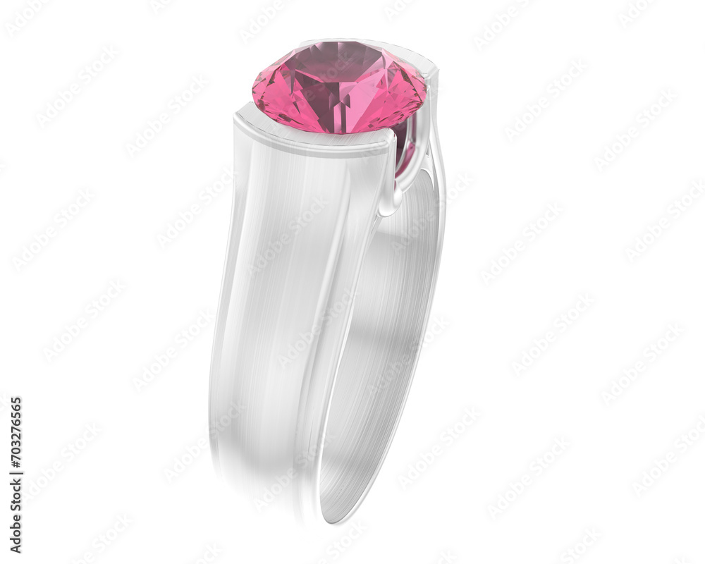 Engagement ring isolated on background. 3d rendering - illustration