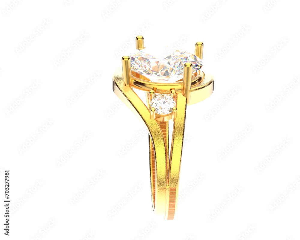 Jewelry isolated on background. 3d rendering - illustration