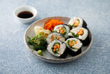 Traditional Korean rolls with vegetables