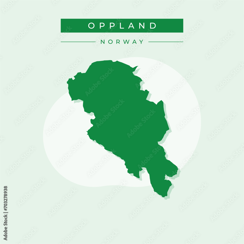 Vector illustration vector of Oppland map Norway