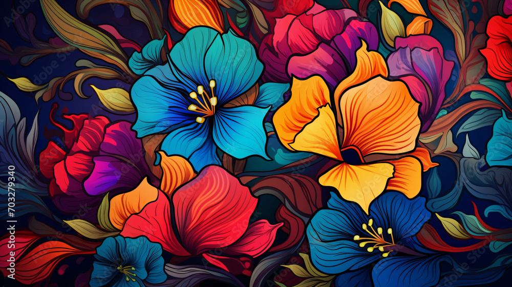 colorful floral background