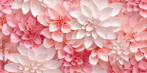 Cute pink paper flower background